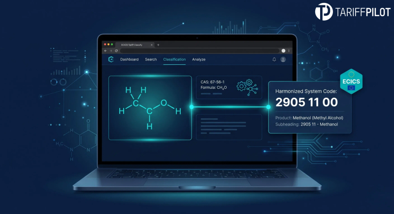 ECICS integration in TariffPilot: Classifying chemical substances